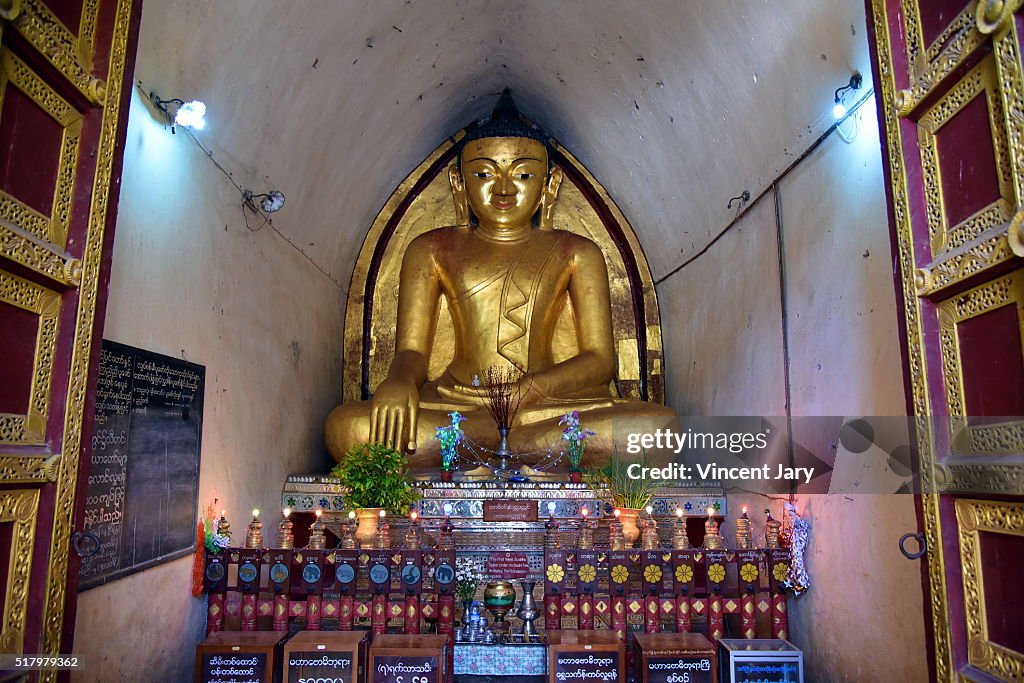 Gold buddha at Mahabodhi Temple Bagan Unesco Myanmar
