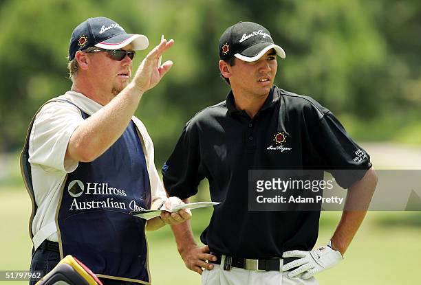 Jason Day of Australia in action during his final round of the Hillross Australian Open at the Australian Golf Club November 28, 2004 in Sydney,...