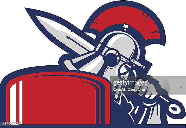 ilustraciones, imágenes clip art, dibujos animados e iconos de stock de roman soldado - soldados romanos