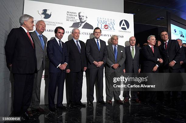 Former President of Chile Sebastian Pinera, Spanish Minister of Foreign Affairs and Cooperation Jose Garcia-Margallo, former Spanish Prime Minister...