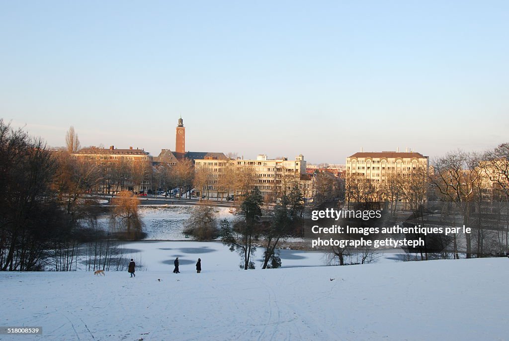 Sunset in Woluwe valley