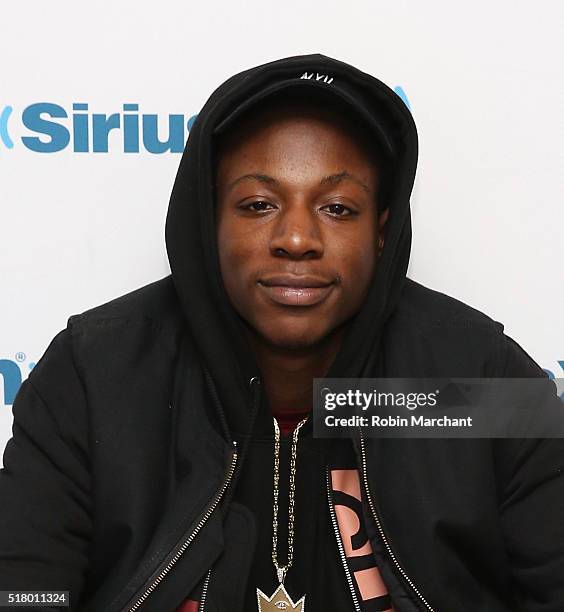 Joey Bada$$ visits at SiriusXM Studio on March 29, 2016 in New York City.