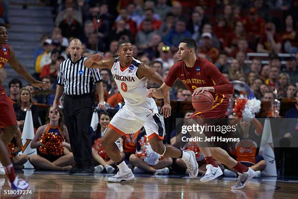 Playoffs: Iowa State Abdel Nader in action vs Virginia Devon Hall at United Center. Chicago, IL 3/25/2016 CREDIT: Jeff Haynes