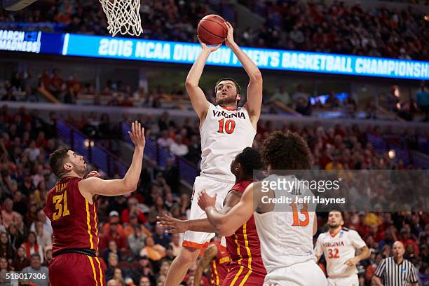 Playoffs: Virginia Mike Tobey in action vs Iowa State at United Center. Chicago, IL 3/25/2016 CREDIT: Jeff Haynes