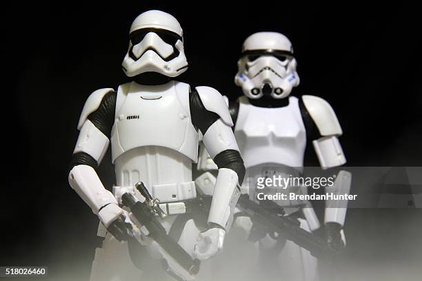 defending order - stormtrooper star wars stock pictures, royalty-free photos & images
