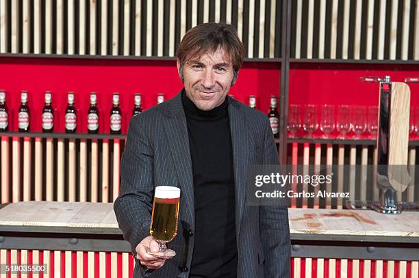 Spanish actor Antonio de la Torre attends the Mahou Spot presentation at the Capitol cinema on March 29, 2016 in Madrid, Spain.