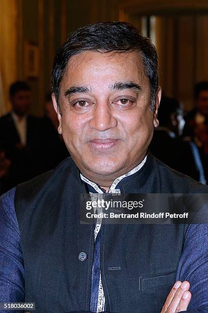 Tribute to Indian actor and director Kamal Haasan during the "International meetings of the Heritage Cinema - Henri Langlois' Price" on March 29,...