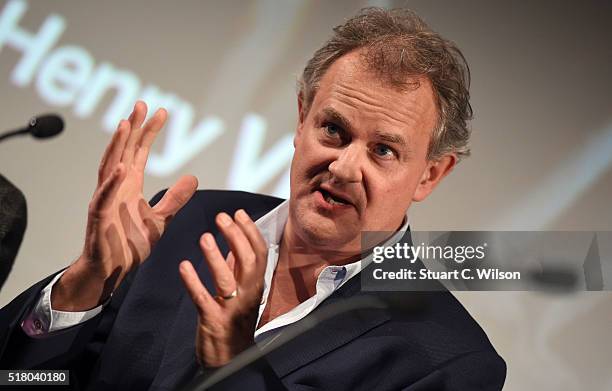 Hugh Bonneville answers questions during a Q&A folllowing 'The Hollow Crown: The Wars of the Roses: Henry VI' - Preview Screening at BFI Southbank on...