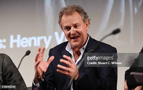Hugh Bonneville answers questions during a Q&A folllowing 'The Hollow Crown: The Wars of the Roses: Henry VI' - Preview Screening at BFI Southbank on...