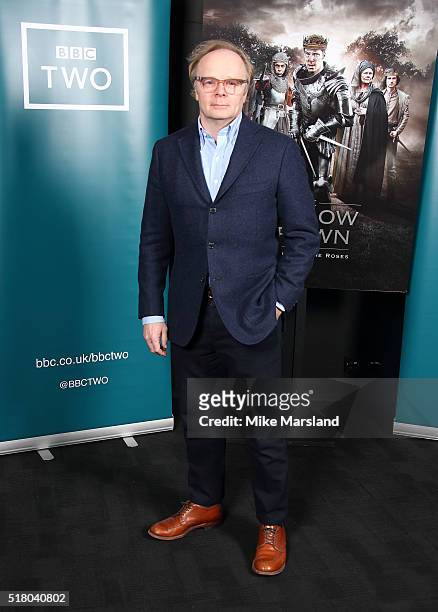 Jason Watkins arrives for the preview screening for 'The Hollow Crown: The Wars of the Roses: Henry VI' on March 29, 2016 in London, United Kingdom.