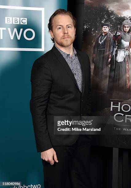 Sam West arrives for the preview screening for 'The Hollow Crown: The Wars of the Roses: Henry VI' on March 29, 2016 in London, United Kingdom.