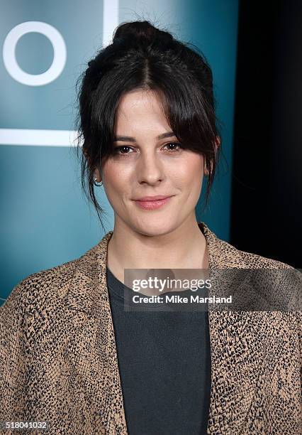 Phoebe Fox arrives for the preview screening for 'The Hollow Crown: The Wars of the Roses: Henry VI' on March 29, 2016 in London, United Kingdom.