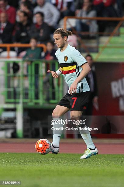 Belgium midfielder Guillaume Gillet during the match between Portugal and Belgium Friendly International at Estadio Municipal de Leiria on March 29,...