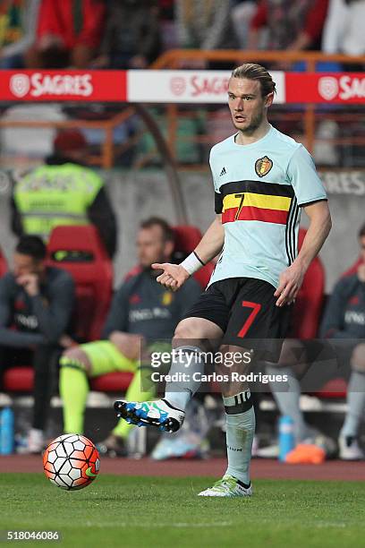 Belgium midfielder Guillaume Gillet during the match between Portugal and Belgium Friendly International at Estadio Municipal de Leiria on March 29,...