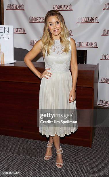 Actress Lauren Conrad signs copies of her new book "Lauren Conrad Celebrate" at Bookends Bookstore on March 29, 2016 in Ridgewood, New Jersey.