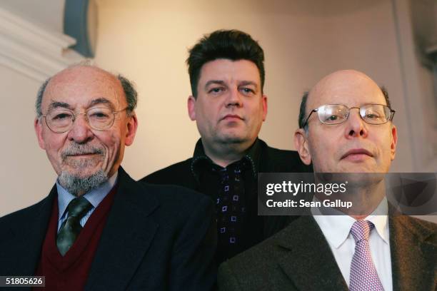 Lawyers Peter Weiss and Michael Ratner of the New York based Center for Constitutional Rights and German lawyer Wolfgang Kaleck pose for a portrait...