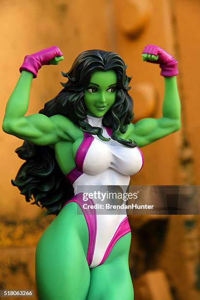 green flexing - marvel fantastic four stock pictures, royalty-free photos & images