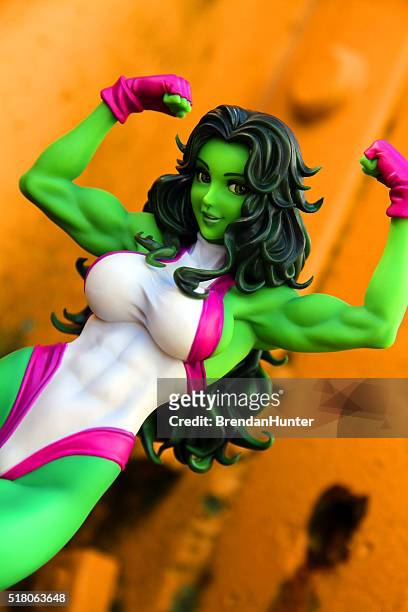 glowing pin up - marvel fantastic four stock pictures, royalty-free photos & images