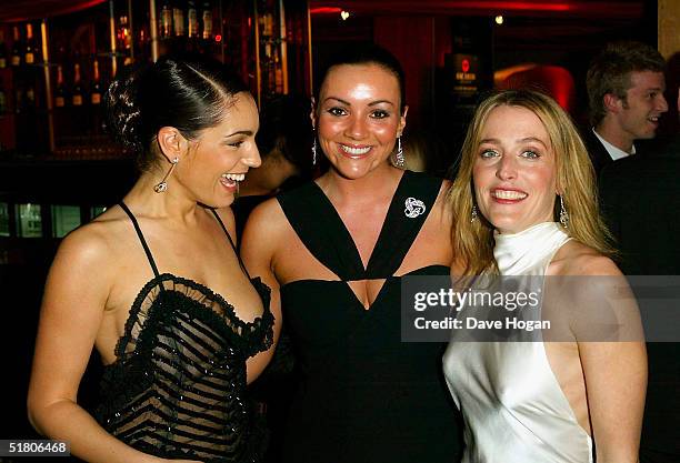 Kelly Brook, Martine McCutcheon and Gillian Anderson arrive at The British Independent Film Awards at Hammersmith Palais on November 30, 2004 in...
