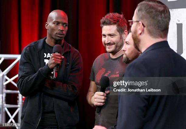 Former NFL player Chad "Ochocinco" Johnson, YouTube influencer Adam Kovic, and hosts Tyler Coe and Jack Pattillo attend as athletes and YouTube stars...