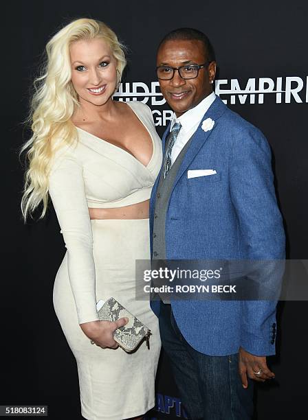 Actor Tommy Davidson and his wife Amanda Moore attend the Los Angeles premiere of "Meet The Blacks" March 29, 2016 at the Arclight Cinema in...