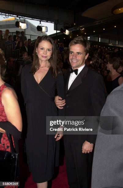 April 2000 - Antonia Kidman + husband Angus Hawley at the TV Week Logies 2000 at the Crown Casino in Melbourne