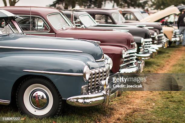 antique car rally - dodge stock pictures, royalty-free photos & images