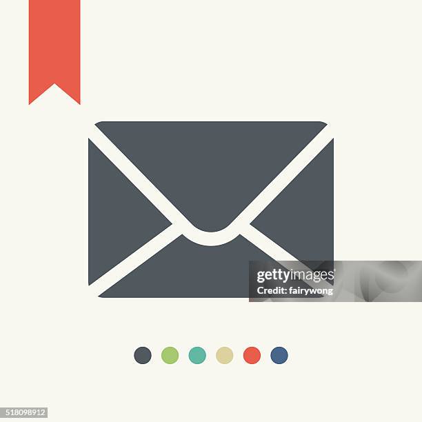 flache mail-symbol - briefumschlag stock-grafiken, -clipart, -cartoons und -symbole