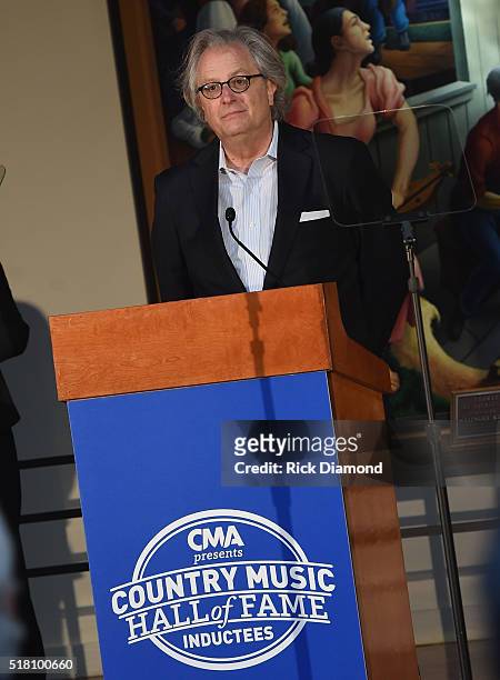 Country Music Hall of Fame Kyle Young attends the CMA Presentation of The 2016 Country Music Hall Of Fame Inductees Announcement at the Country Music...