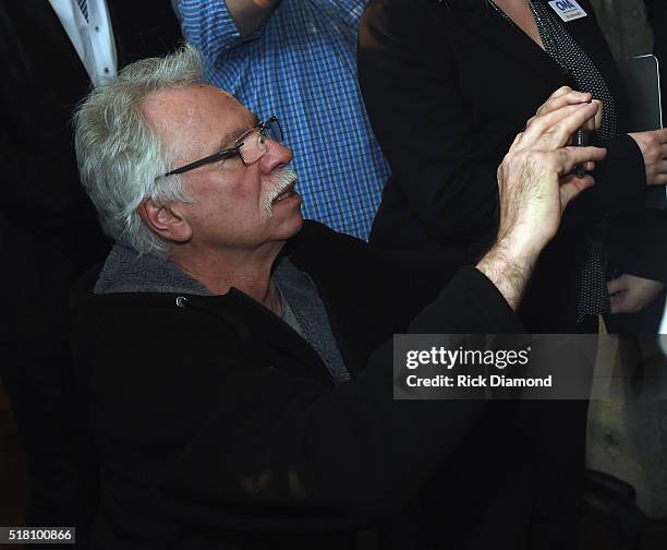 Hall of Fame member/Oak Ridge Boys Joe Bonsall attends the CMA Presentation of The 2016 Country Music Hall Of Fame Inductees Announcement at the...
