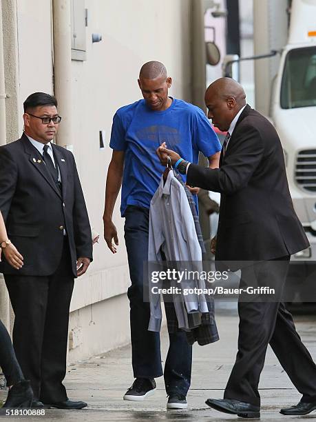 Reggie Miller is seen at 'Jimmy Kimmel Live' on March 29, 2016 in Los Angeles, California.