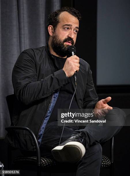 Actor Steve Zissis attends SAG-AFTRA Foundation Conversations with Steve Zissis for "Togetherness" at SAG-AFTRA Foundation on March 29, 2016 in Los...