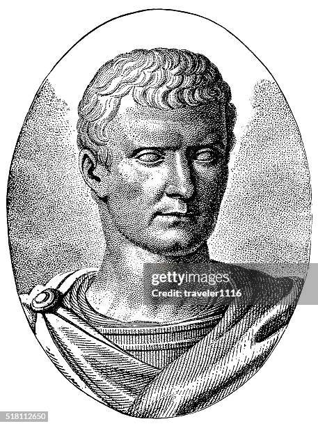 marcus tullius cicero - ancient roman philosopher and statesman - marcus tullius stock illustrations