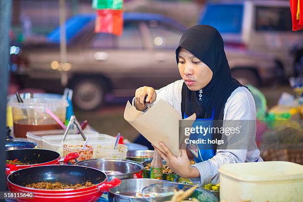 food stall in langkawi, malaysia - malaysia street food stock pictures, royalty-free photos & images