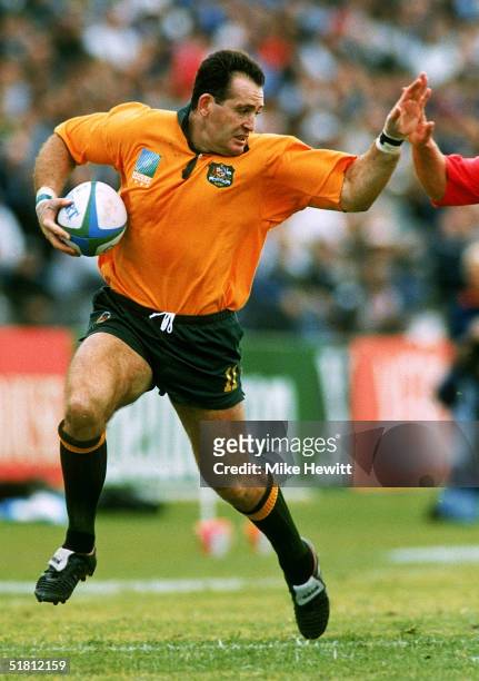 David Campese of Australia in action during the 1995 Rugby World Cup match between the Australian Wallabies and Canada held at Boet Erasmus Stadium...