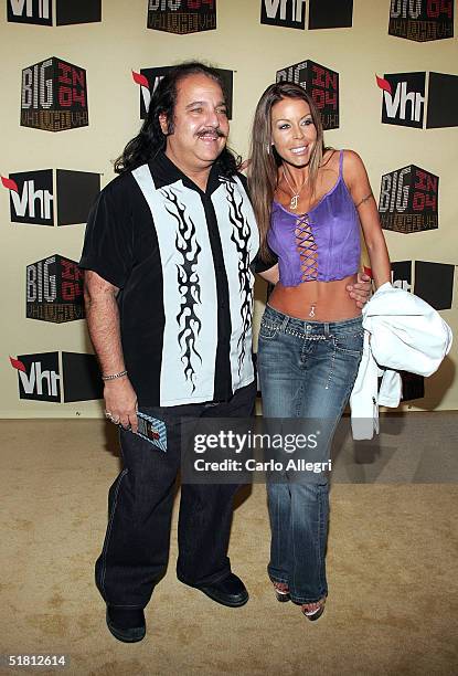 Adult film actors Ron Jeremy and Tabitha Stevens attend the VH1 - Big in '04 at the Shrine Auditorium December 1, 2004 in Los Angeles, California.