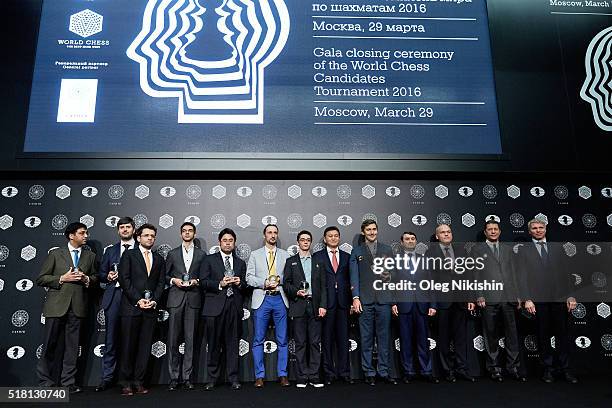 Grand-masters Viswanathan Anand, Peter Svidler, Levon Aronian, Anish Giri, Hikaru Nakamura, Veselin Topalov, Fabiano Caruana , World Chess Federation...