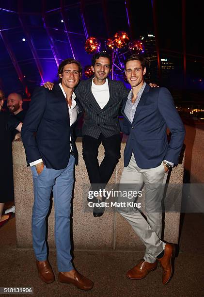 Models Jordan Stenmark and Zak Stenmark during the Business of Fashion Presents VOICES at Sydney Opera House on March 30, 2016 in Sydney, Australia.