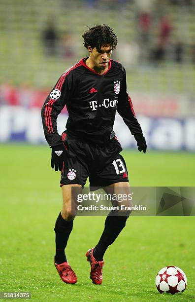 Michael Ballack of Bayern Munich in action during the UEFA Champions League group C match between FC Bayern Munich and Maccabi Tel Aviv at The...