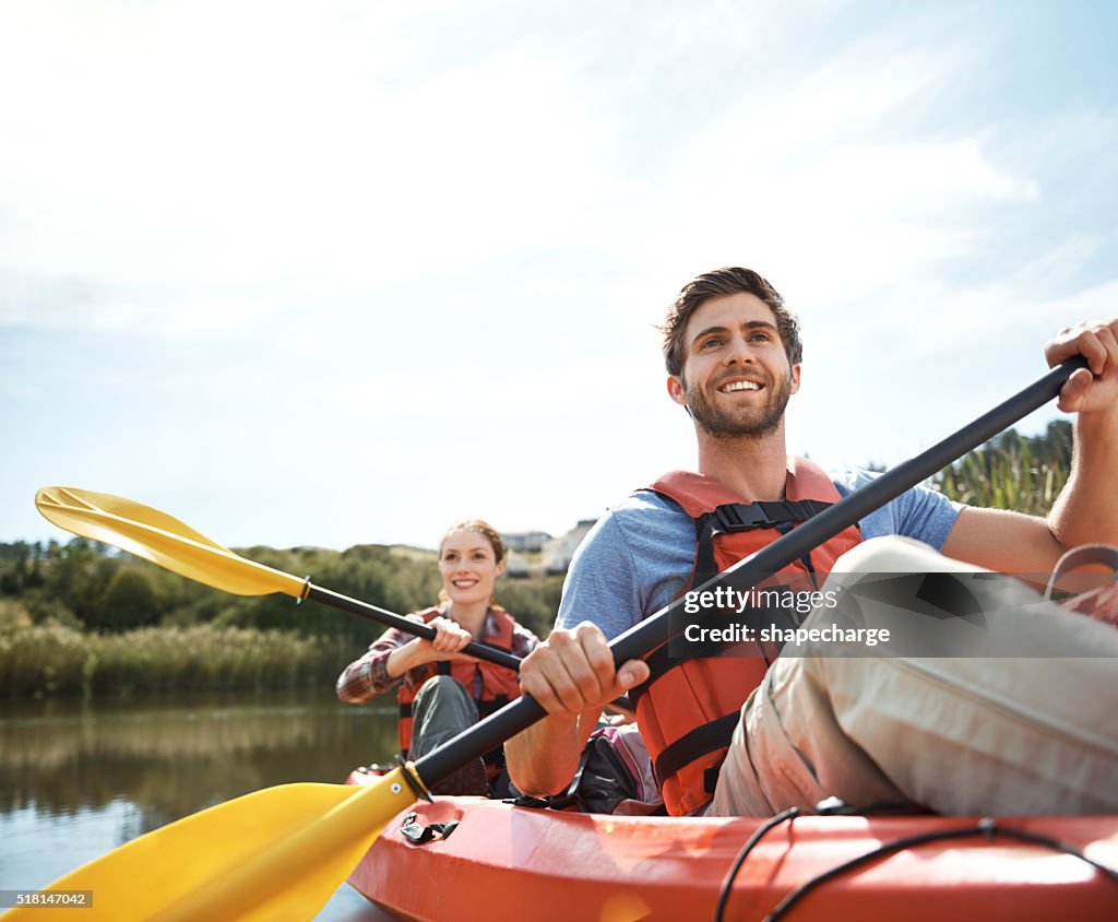 Taking in the view from the river