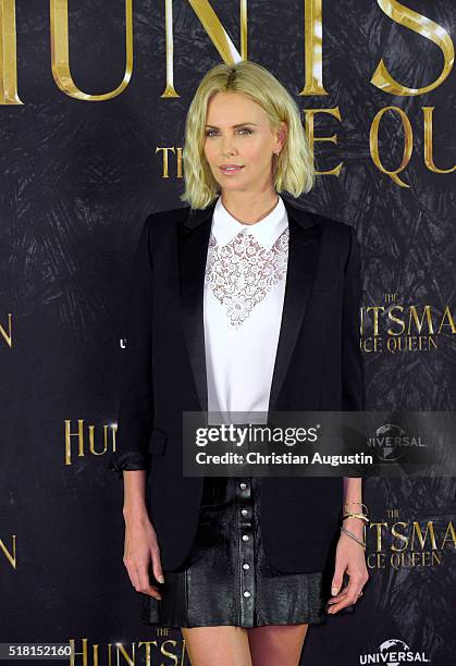 Charlize Theron attends "The Huntsman & The Ice Queen" Photocall at Park Hyatt Hamburg on March 30, 2016 in Hamburg, Germany.