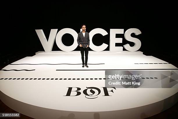 Imran Amed, CEO and Founder of Business of Fashion poses during the Business of Fashion Presents VOICES at Sydney Opera House on March 30, 2016 in...