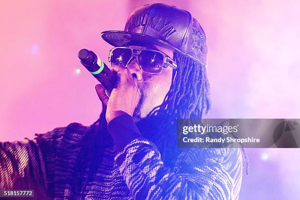 Wale performs at the launch of the new performance line for Sports Research at L.A. River Studios on March 29, 2016 in Los Angeles, California.