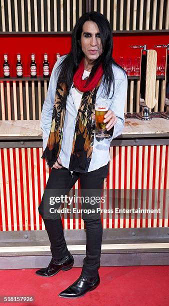 Mario Vaquerizo attends the Mahou Spot presentation at Capitol cinema on March 29, 2016 in Madrid, Spain.