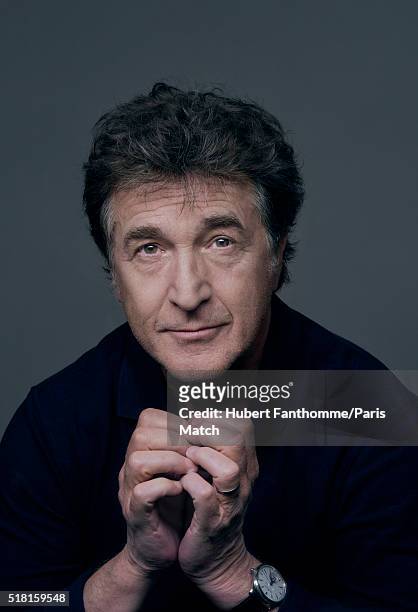 Actor Francois Cluzet is photographed for Paris Match on March 9, 2016 in Paris, France.