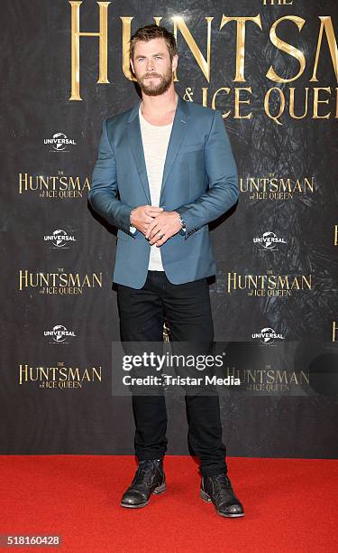 Chris Hemsworth attends 'The Huntsman & The Ice Queen' Photo Call on March 30, 2016 in Hamburg, Germany.