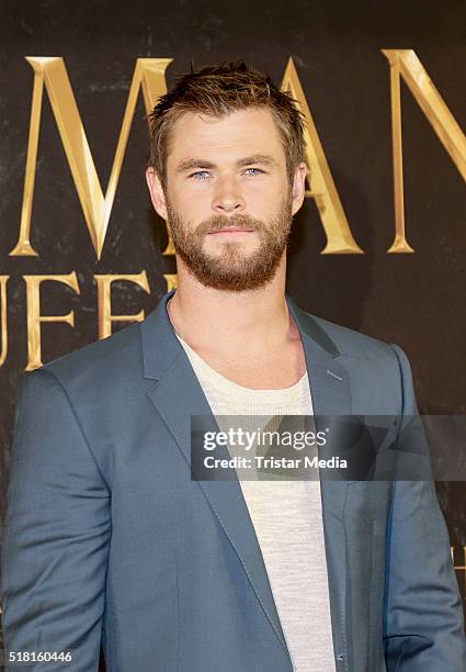 Chris Hemsworth attends 'The Huntsman & The Ice Queen' Photo Call on March 30, 2016 in Hamburg, Germany.