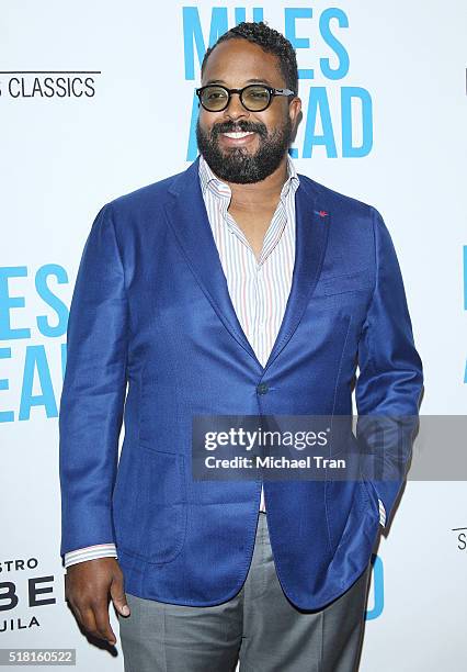 Erin Davis arrives at the Los Angeles premiere of Sony Pictures Classics' "Miles Ahead" held at Writers Guild Theater on March 29, 2016 in Beverly...