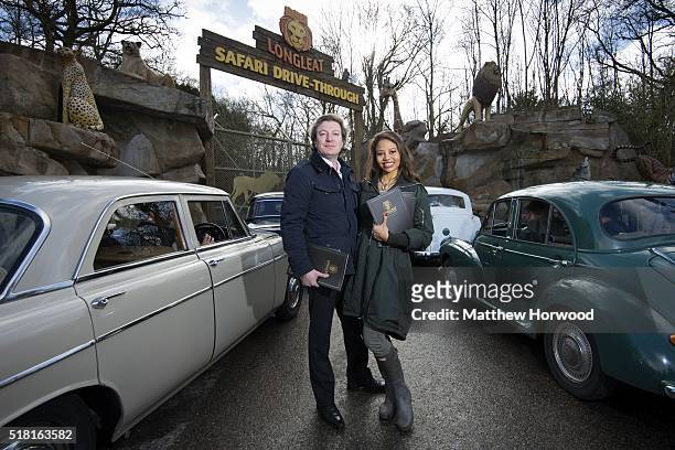 Viscount & Viscountess Weymouth Ceawlin Thynn and Emma McQuiston welcome visitors at Longleat on March 30, 2016 in Wiltshire, England. This year...