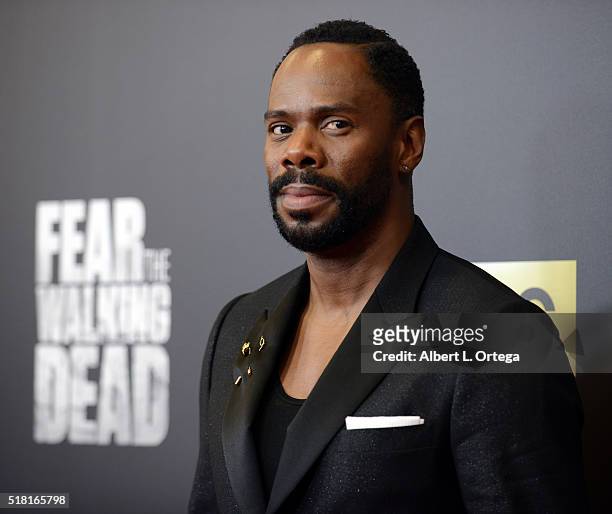 Actor Colman Domingo arrives for the Premiere Of AMC's "Fear The Walking Dead" Season 2 held at Cinemark Playa Vista on March 29, 2016 in Los...